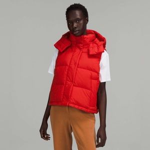 Lululemon wunderpuff cropped red women’s vest